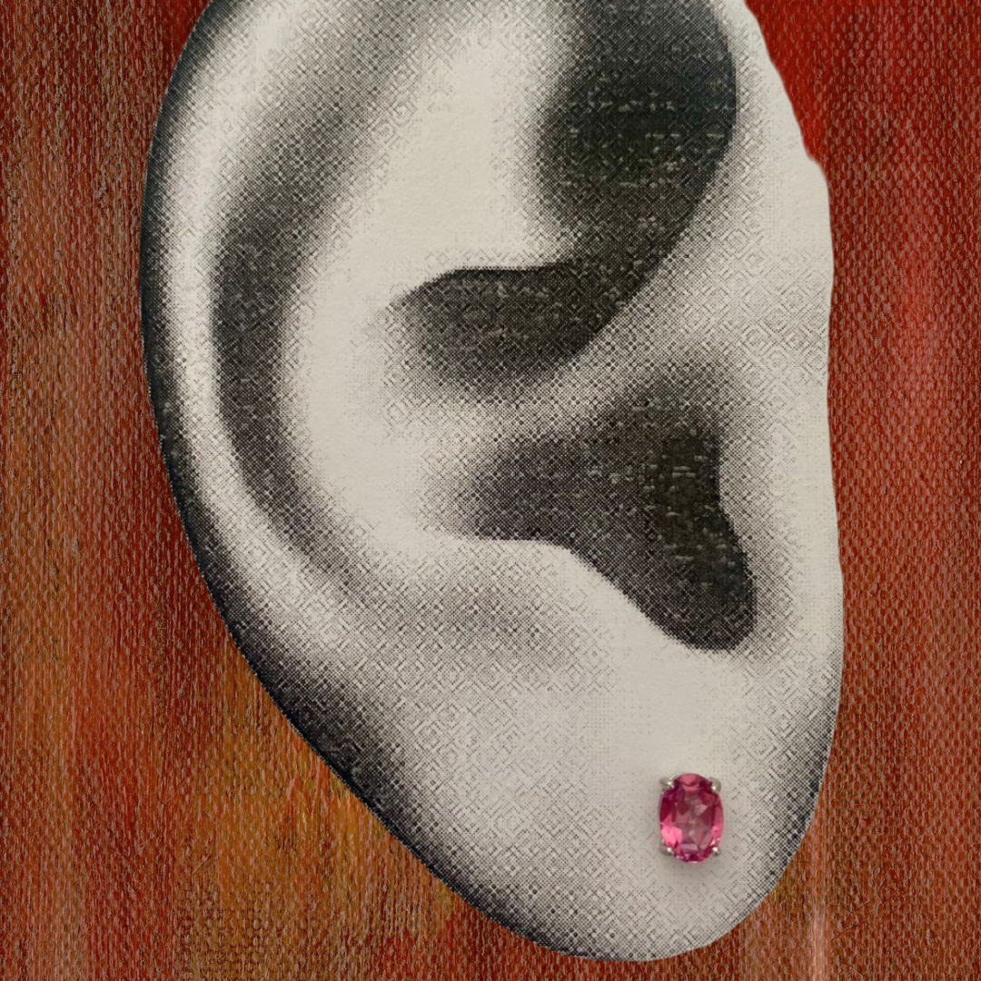 Aretes Topacio Rosado