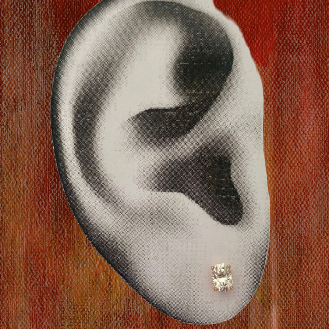 Aretes Moissanita Ovalo