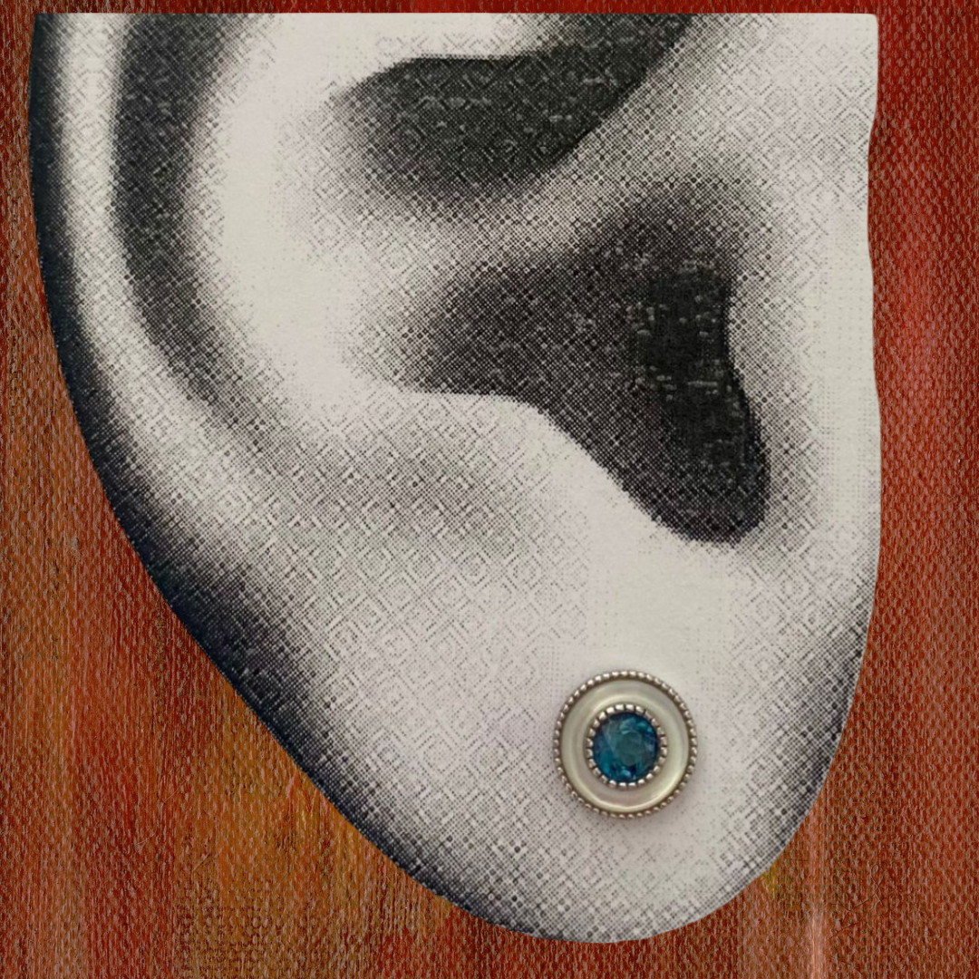 Aretes Alexandrita con Madre Perla