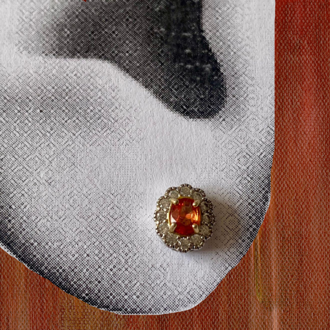 Aretes Granate Naranja