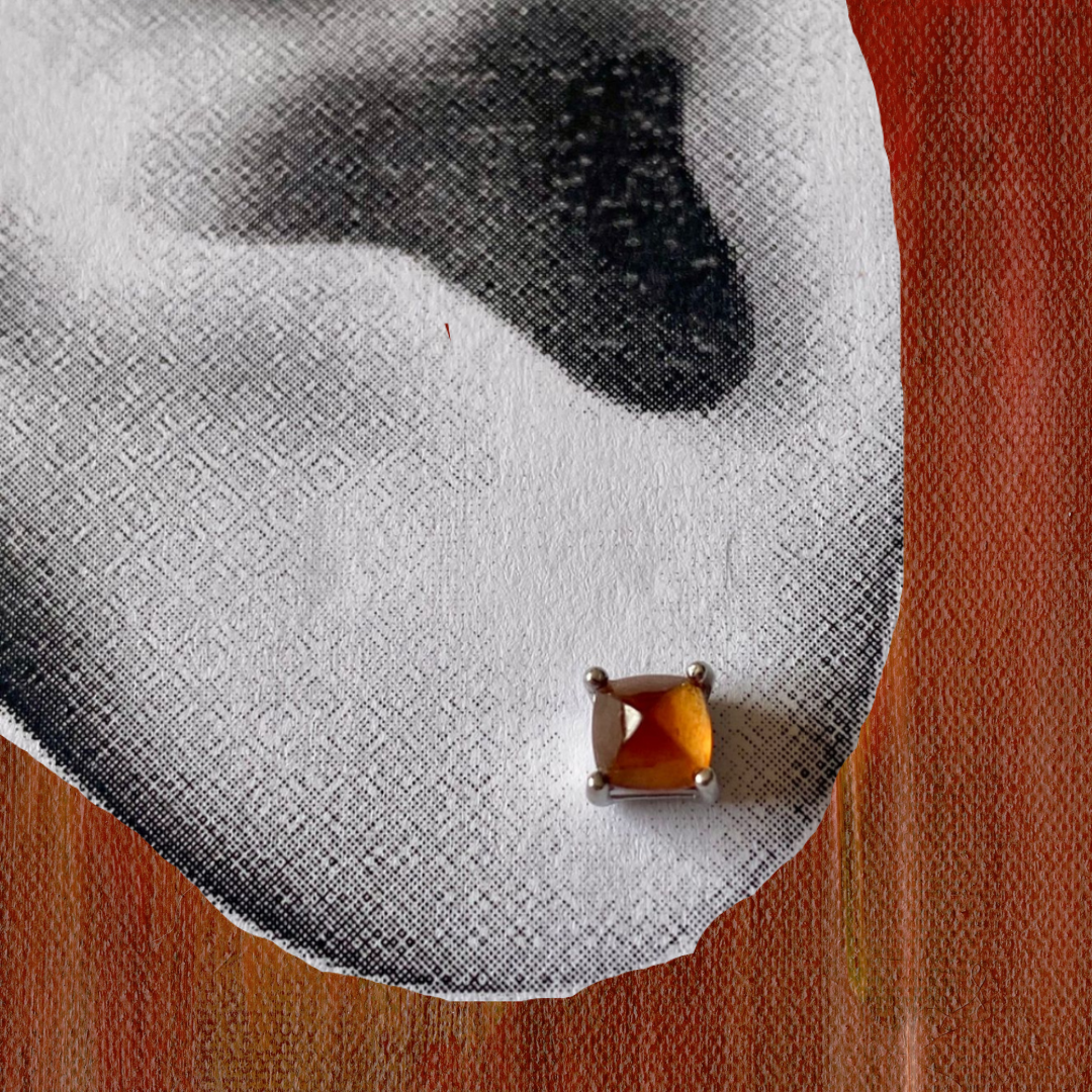 Aretes Granate Naranja Sugarloaf