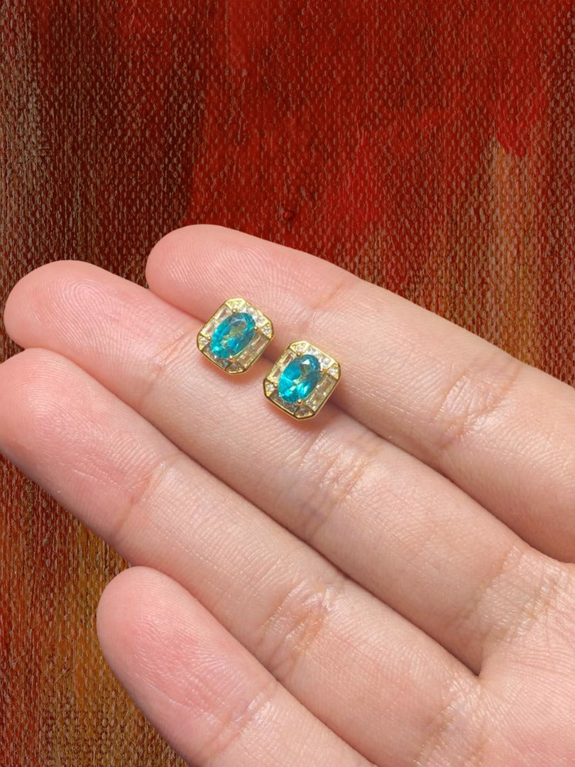 Aretes Topacio Paraiba
