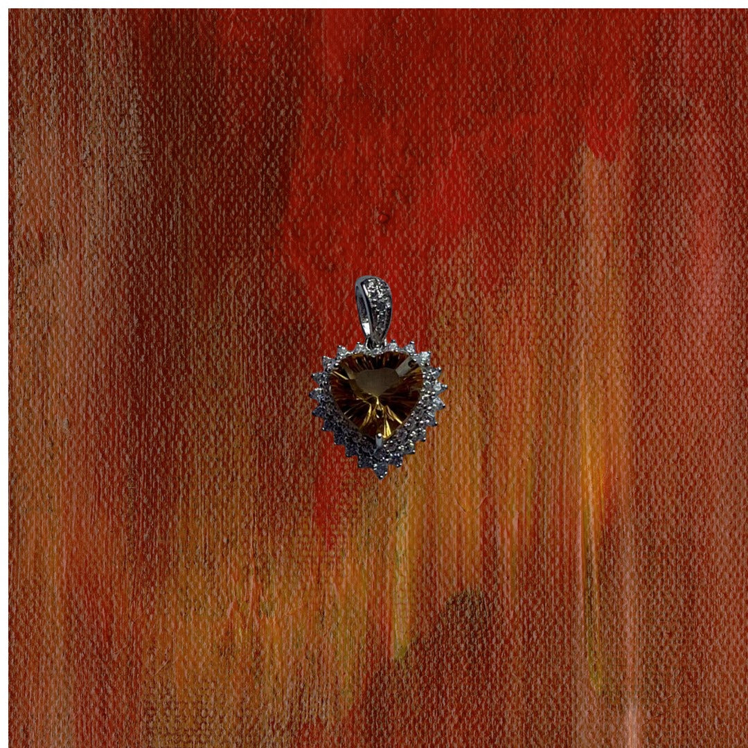 Dije Citrino Corazon