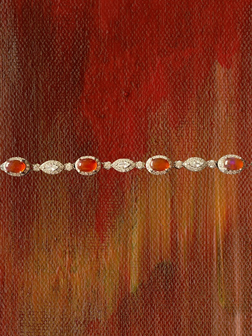 Pulsera Opalo Naranja