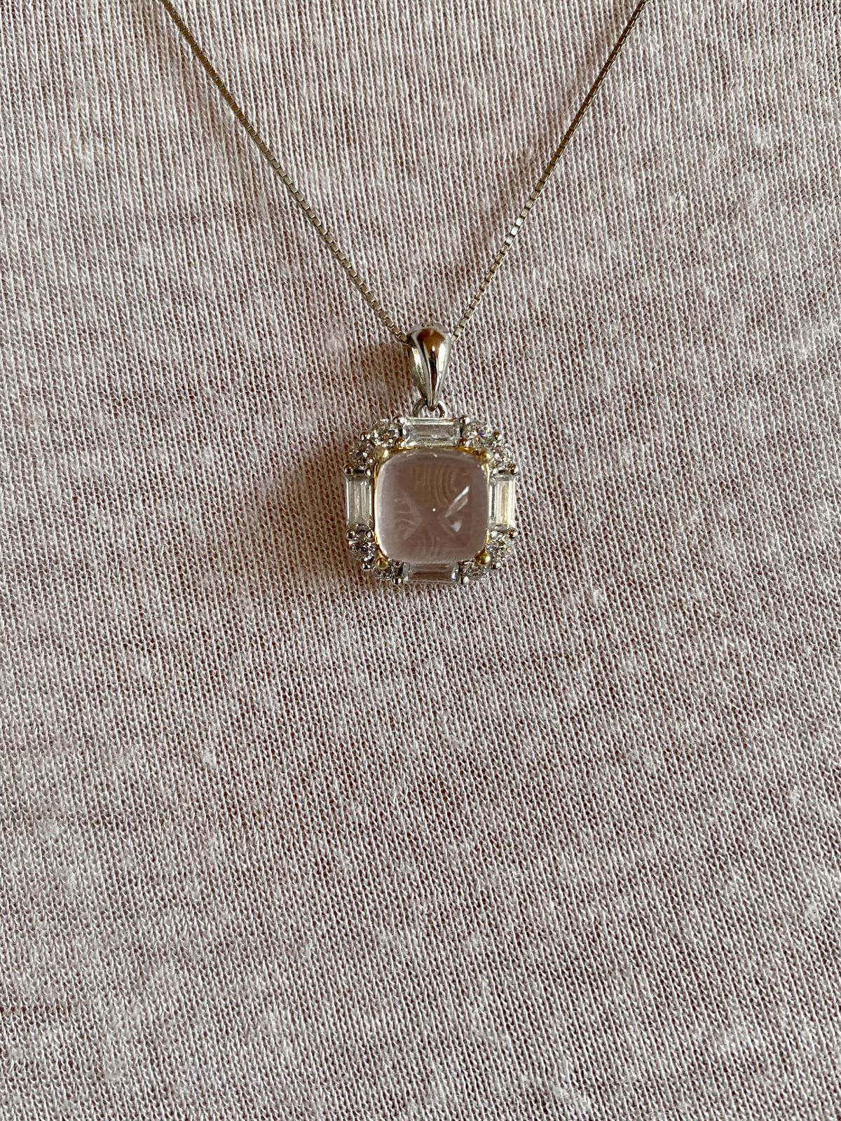 Dije Cuarzo Rosado Sugarloaf