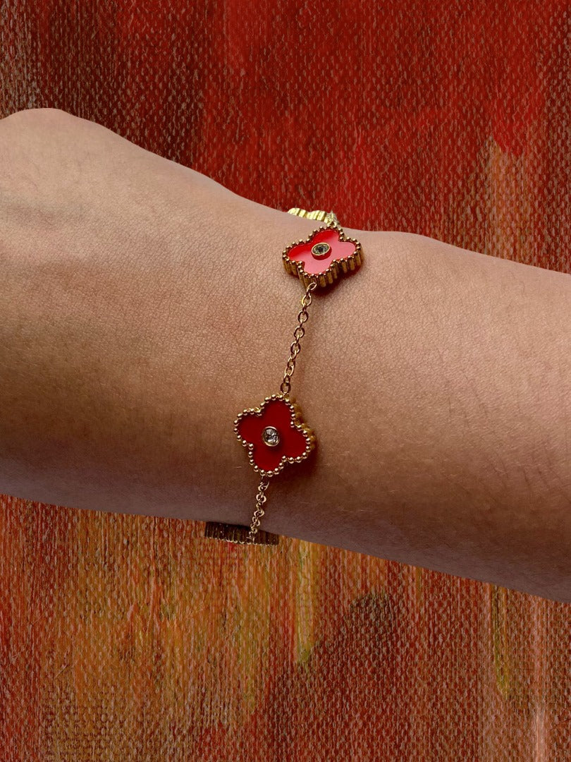 Pulsera Trebol Roja