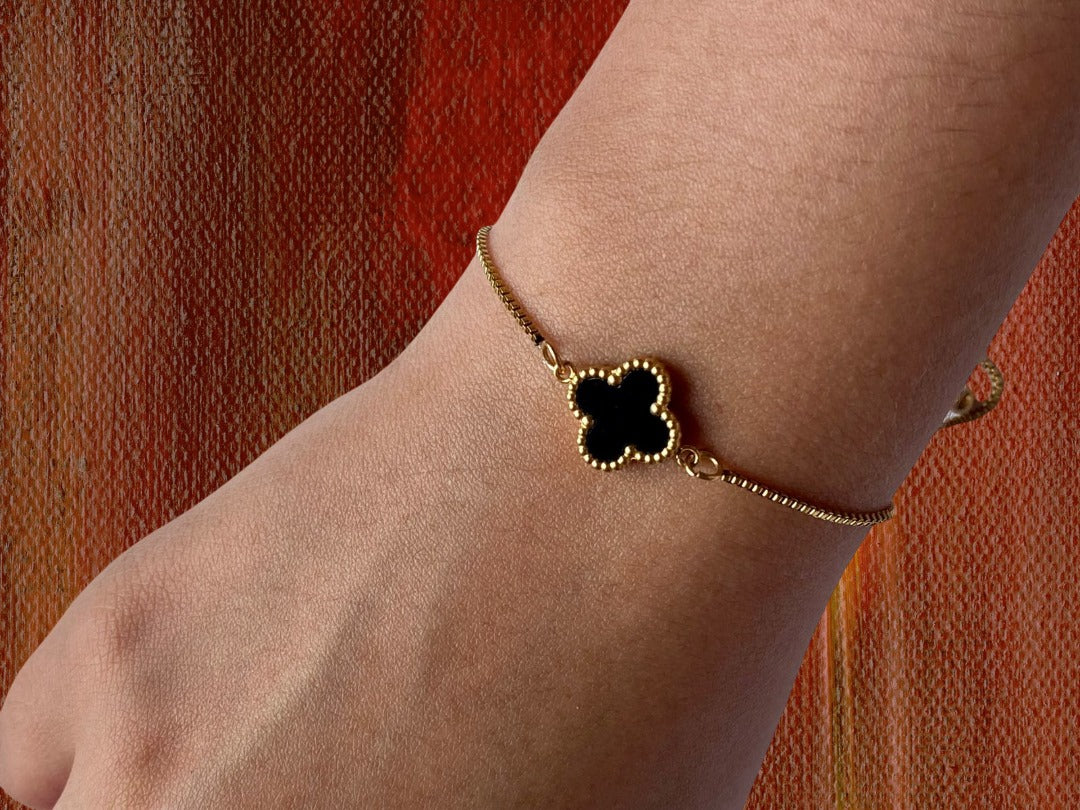 Pulsera Trebol Negra