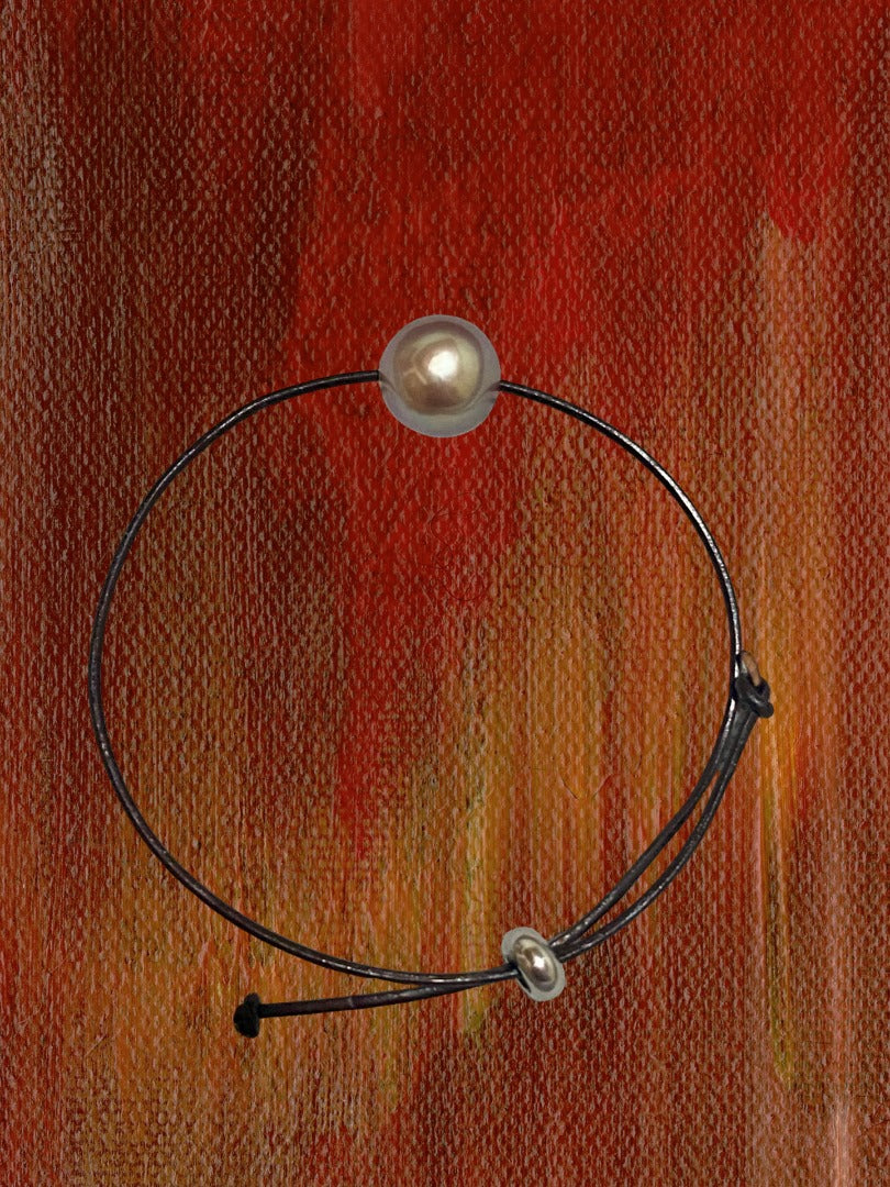 Brazalete Perla Edison Morada