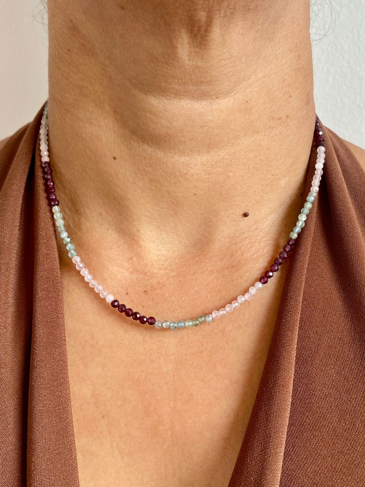 Collar Granate - Cuarzo - Apatita