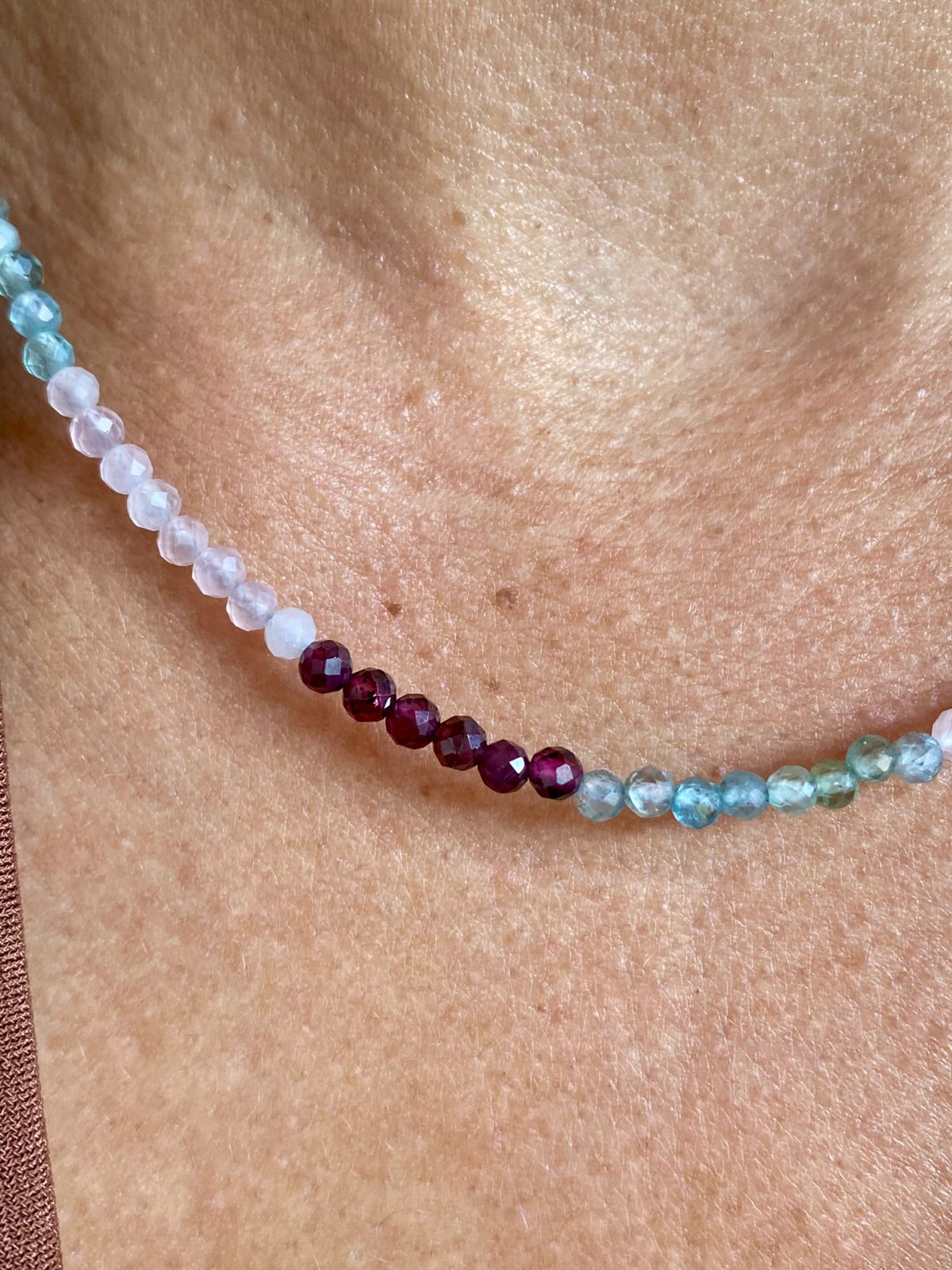 Collar Granate - Cuarzo - Apatita