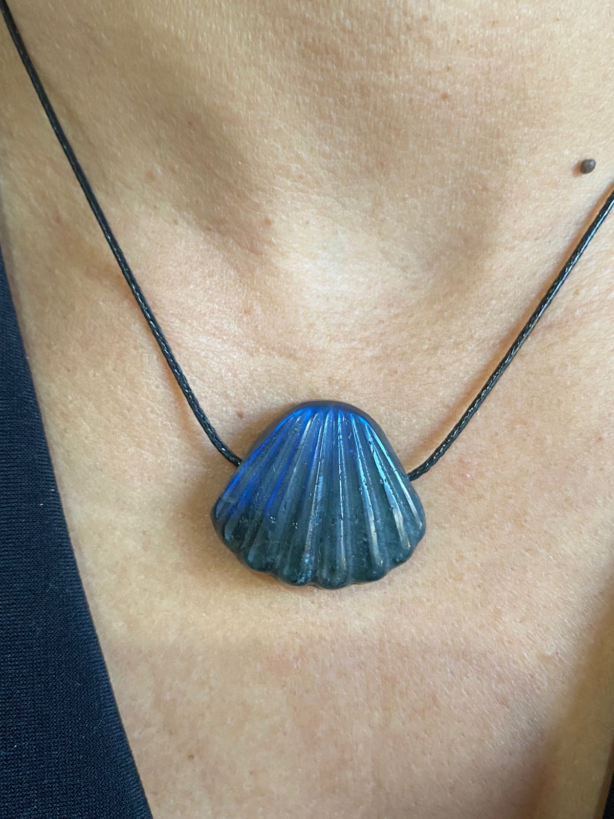 Collar Shell Labradorita