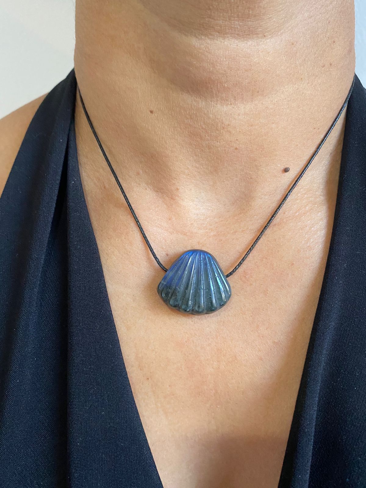 Collar Shell Labradorita