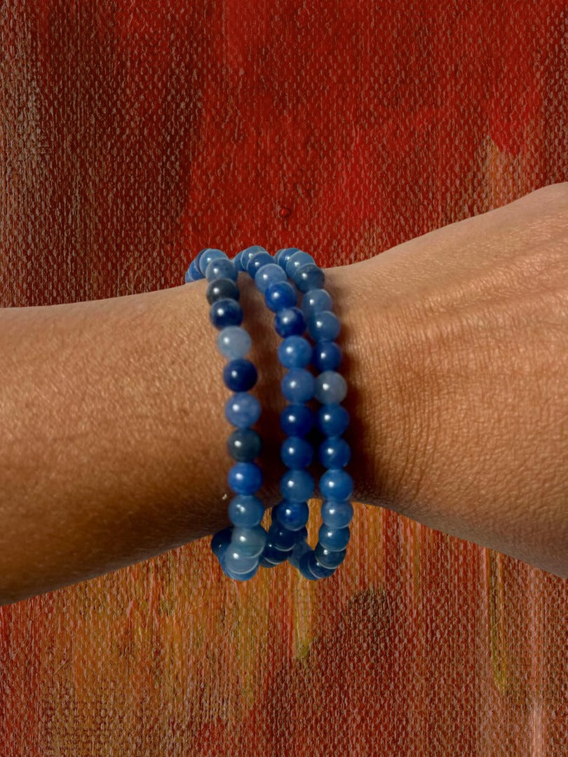 Set Pulseras Aventurina Azul