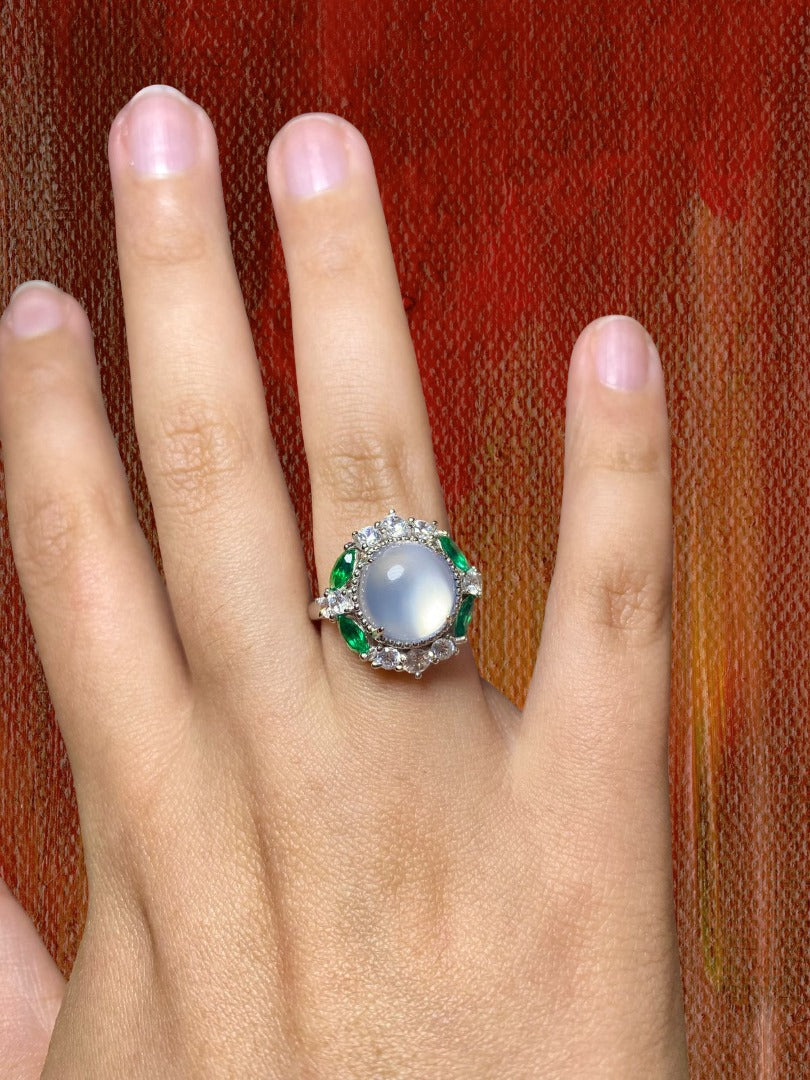 Anillo Moonstone Ojo de Gato