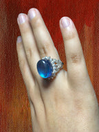 Anillo Aguamarina Cabuchon