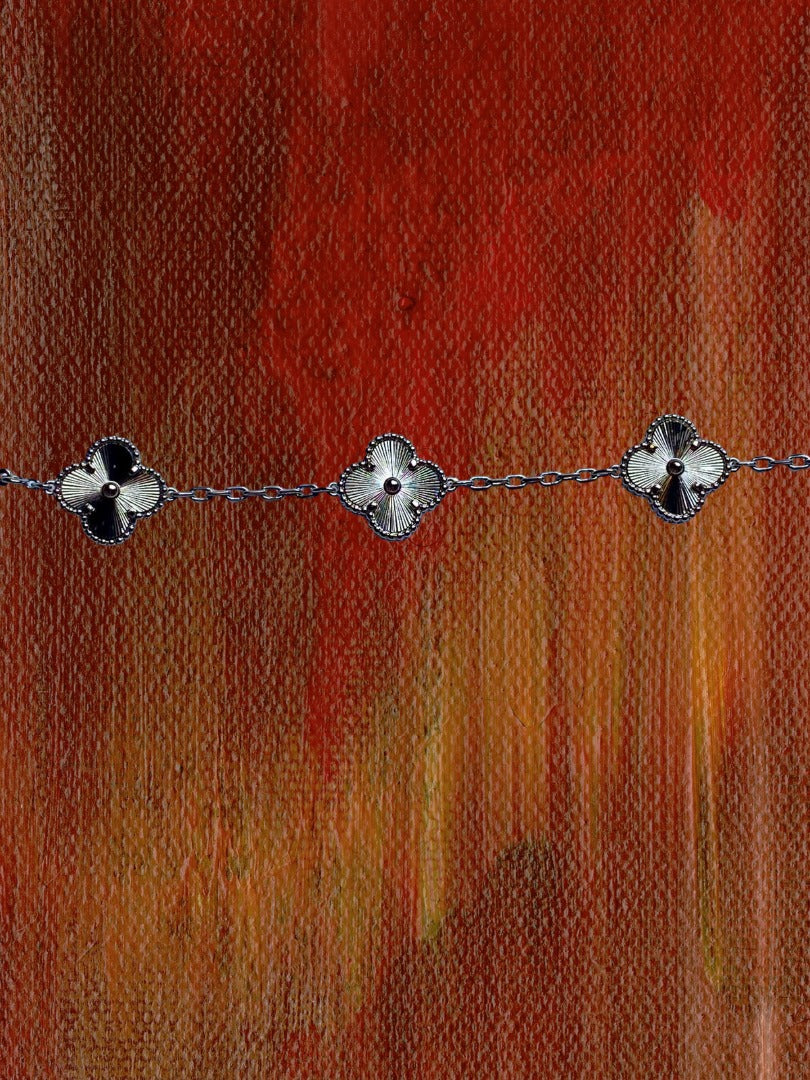 Pulsera Trebol Plateada