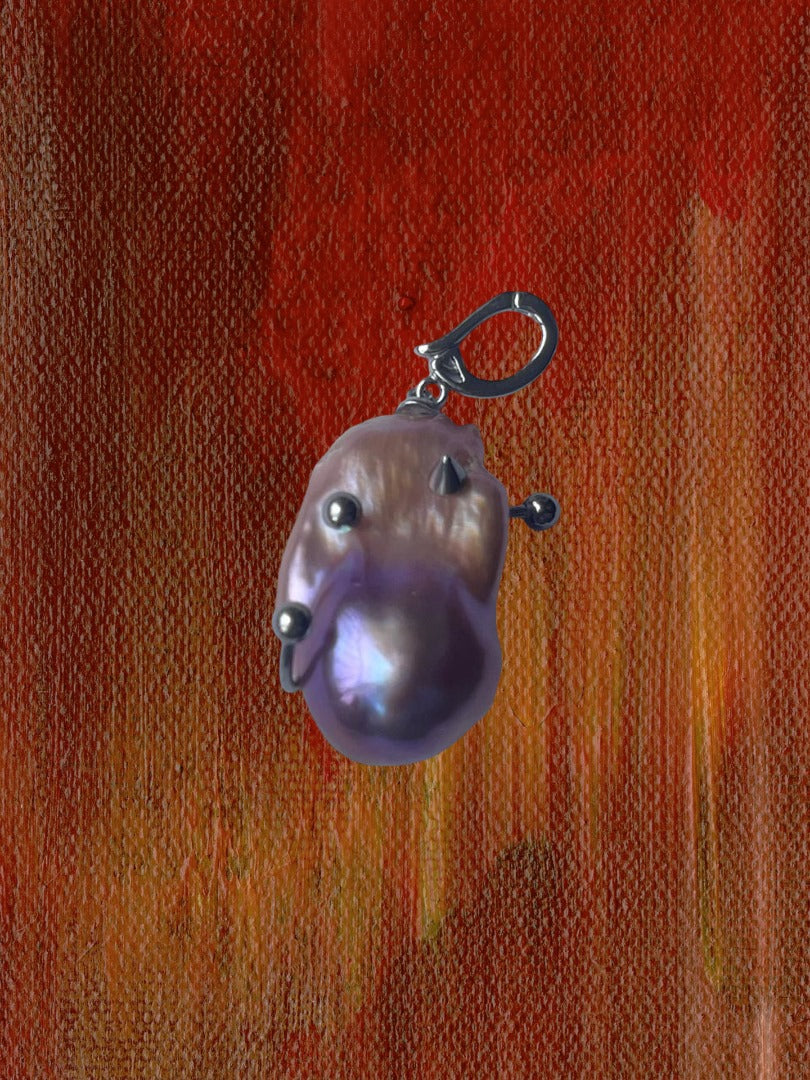 Dije Perla Barroca con Piercing S925